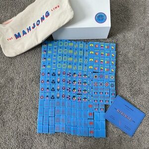 Blue Mahjong Set